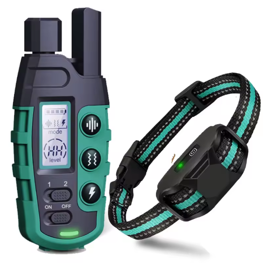Collar de Adiestramiento Eléctrico para Perros con Control Remoto, Impermeable, para Cachorros de 5-120lbs, con Vibración y Choque