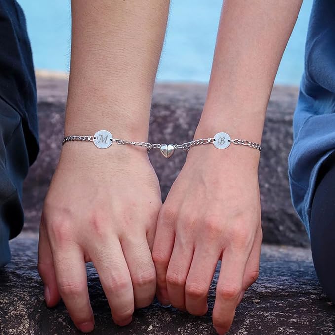 Pulseras de Pareja — Dos Mitades, Un Solo Corazón 2 unids/set