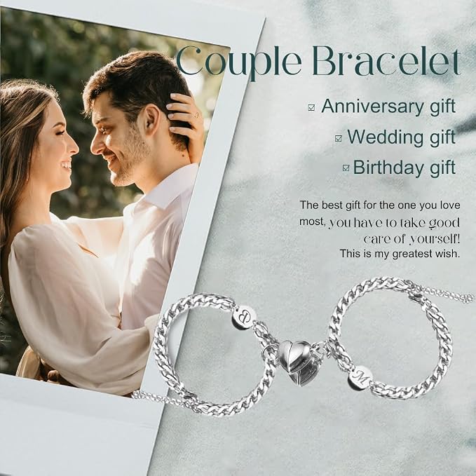 Pulseras de Pareja — Dos Mitades, Un Solo Corazón 2 unids/set
