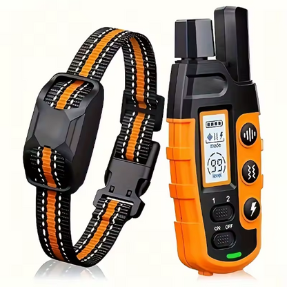 Collar de Adiestramiento Eléctrico para Perros con Control Remoto, Impermeable, para Cachorros de 5-120lbs, con Vibración y Choque