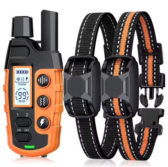 Collar de Adiestramiento Eléctrico para Perros con Control Remoto, Impermeable, para Cachorros de 5-120lbs, con Vibración y Choque