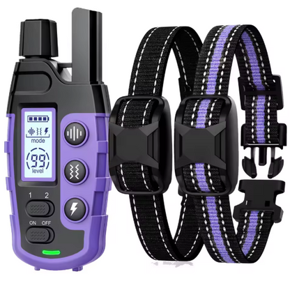 Collar de Adiestramiento Eléctrico para Perros con Control Remoto, Impermeable, para Cachorros de 5-120lbs, con Vibración y Choque